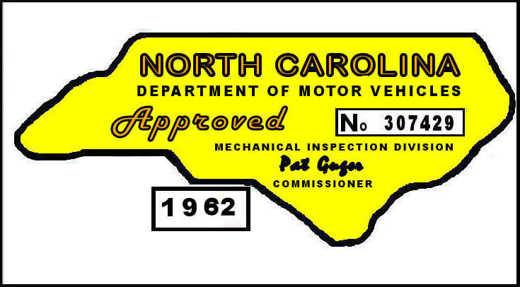 (image for) 1962 North Carolina Inspection sticker